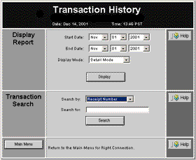 Transaction History Screen